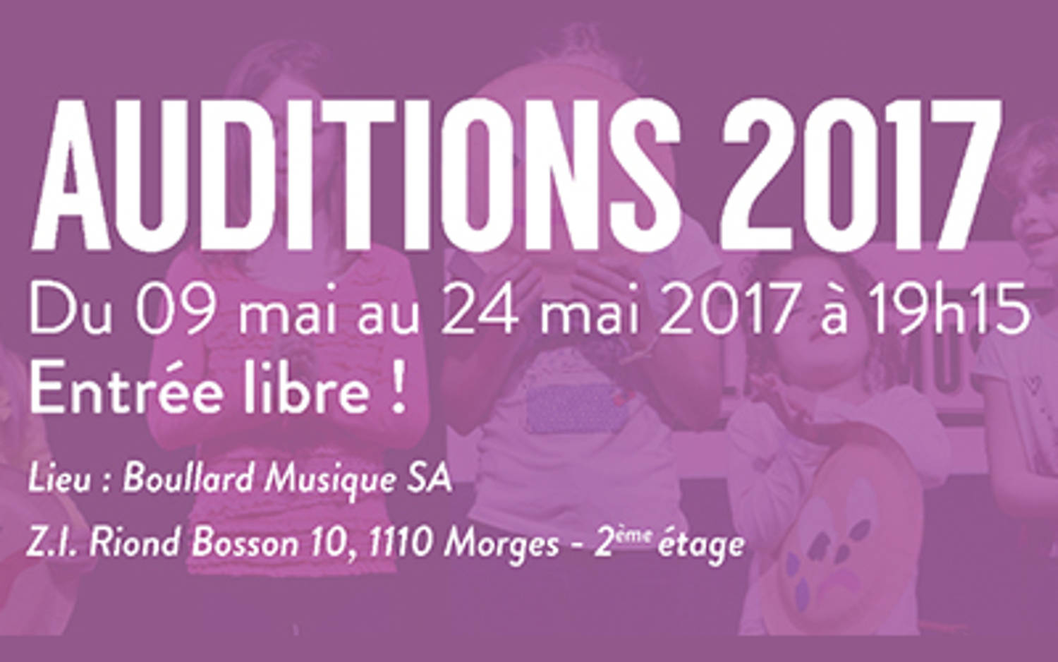 Auditions of the Alain Boullard School of Music