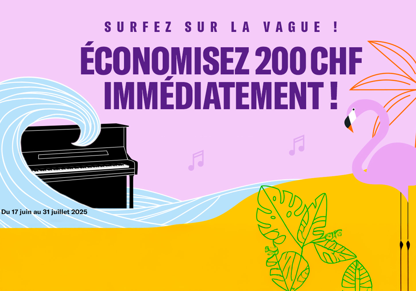 200 CHF de remise sur les pianos numériques Clavinova – Offre estivale Yamaha