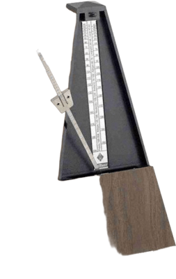 Wittner Plastic pyramid walnut + bell
