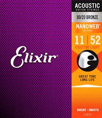 Elixir Acoustic Nanoweb Bronze Custom-Light 011-052 : photo 1
