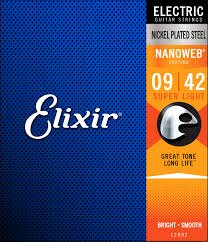 Elixir Electric Nanoweb Coated Plated Plain Steel .009-.042 Super Light : photo 1