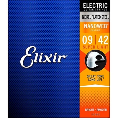 Elixir Electric Nanoweb Coated Plain Steel .009-.042 Super Light