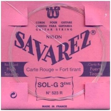 Savarez Carte Rouge 523R Classique tension forte Sol-G 3 : photo 1