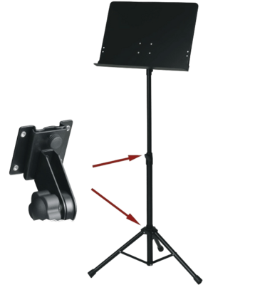 BSX 900752 Lutrin noir à plateau plein
