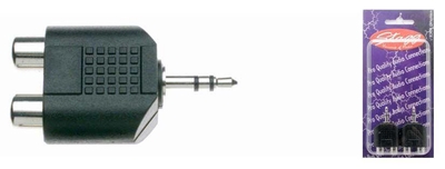 Stagg AC-2CFJMS Double Cinch Femelle / Jack Mâle Stereo 3.5mm