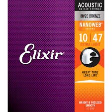 Elixir Acoustic Nanoweb Bronze Extra-Light 010-047 : photo 1