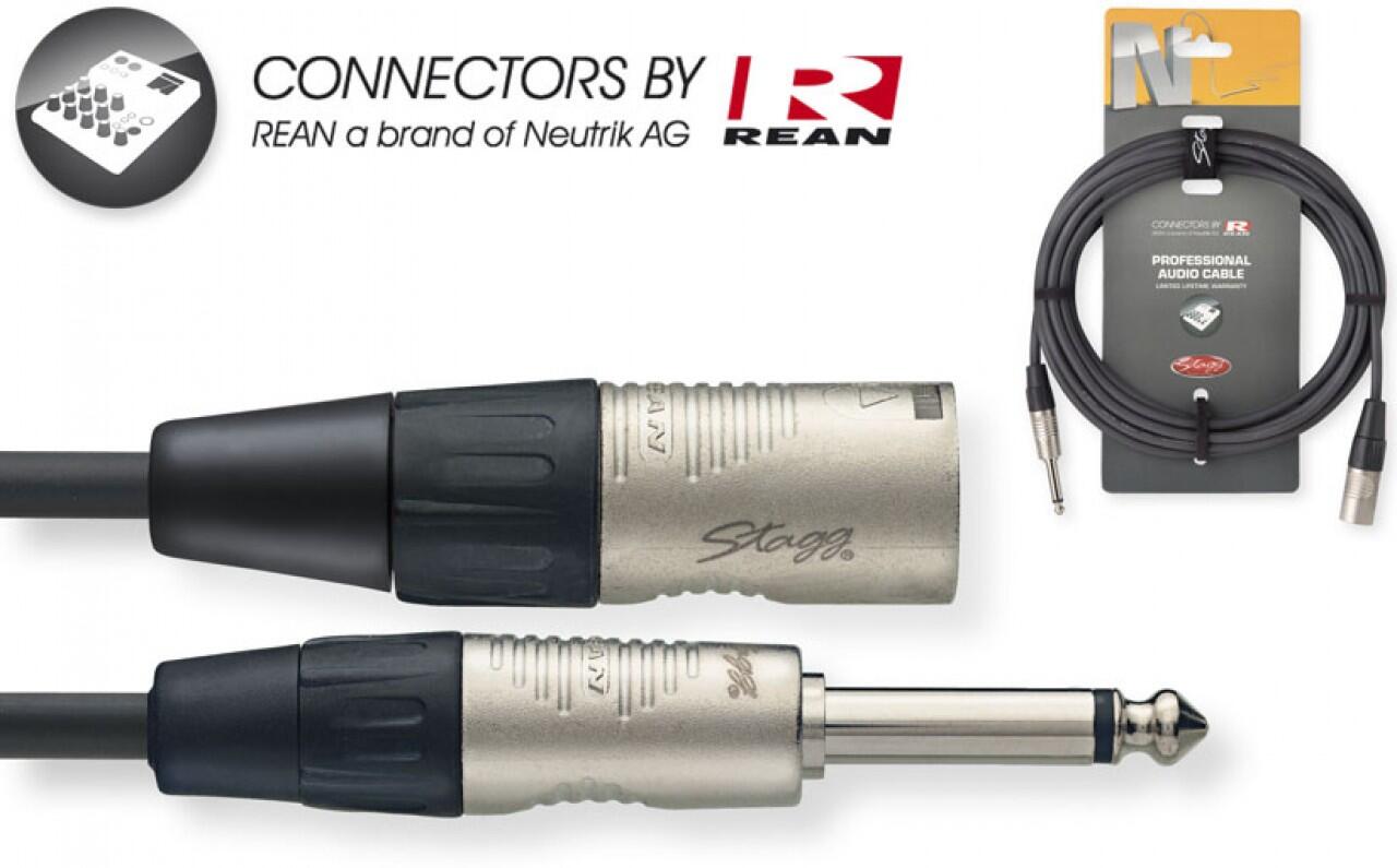 Stagg NAC6PXMR XLR Mâle / Jack Mono Mâle 6.3mm 6m – Image 2