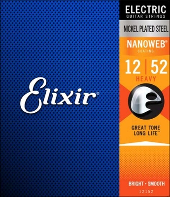 Elixir Electric Nanoweb Coated Plain Steel .012-.052 Heavy