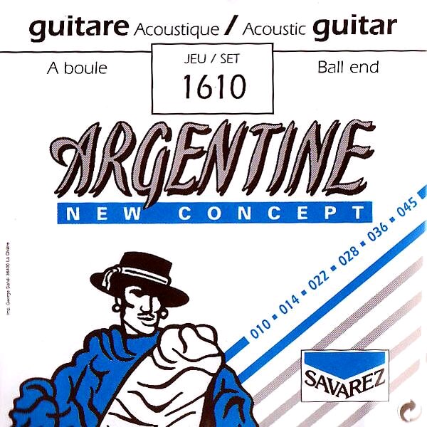 Argentine 1610 Acoustic Jazz à boule Extra Light 010-045 : miniature 1