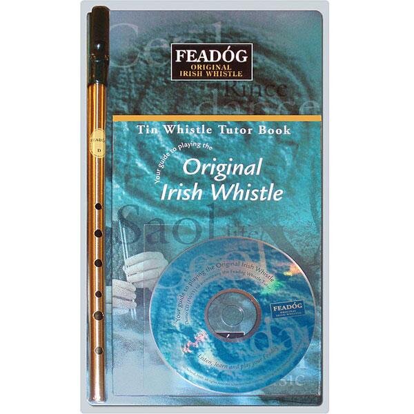 Féadog Irish flute in D - brass - Kit with CD : photo 1