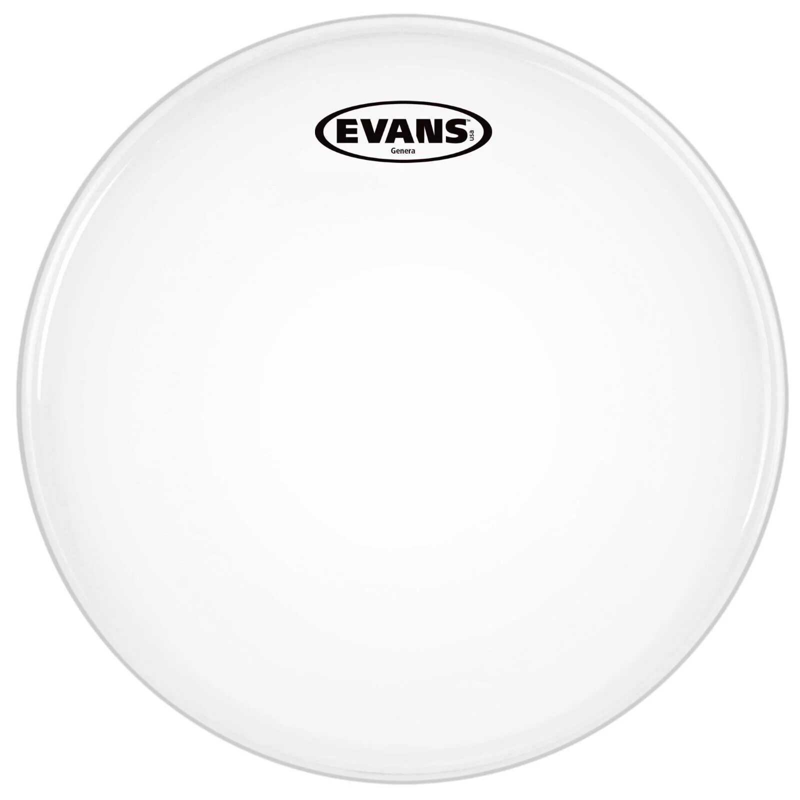 Evans Genera snare batter with muffle ring single ply coated white 14