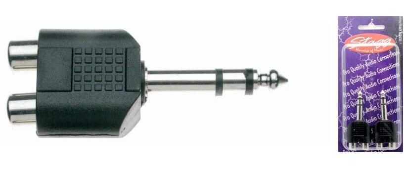 Stagg AC-2CFPMS Double Cinch Femelle / Jack Mâle Stereo 6.35mm