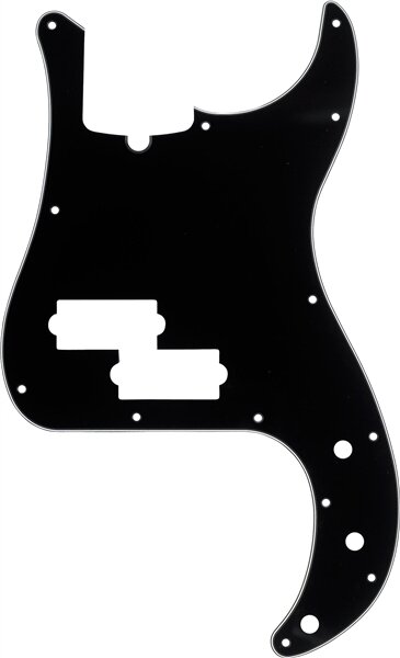 Fender Pickguard Precision Bass 13-Hole Mount (with Truss Rod Notch) Black 3-Ply : photo 1