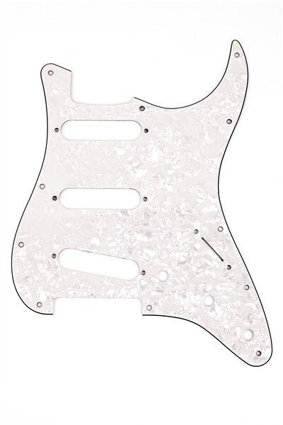 Fender Pickguard Stratocaster S/S/S 11-Loch Halterung White Pearl 4-Ply : photo 1
