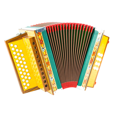 Polverini Schwytzerörgeli 3 rangs 30 boutons 2 voix 8 basses Sib/Mib