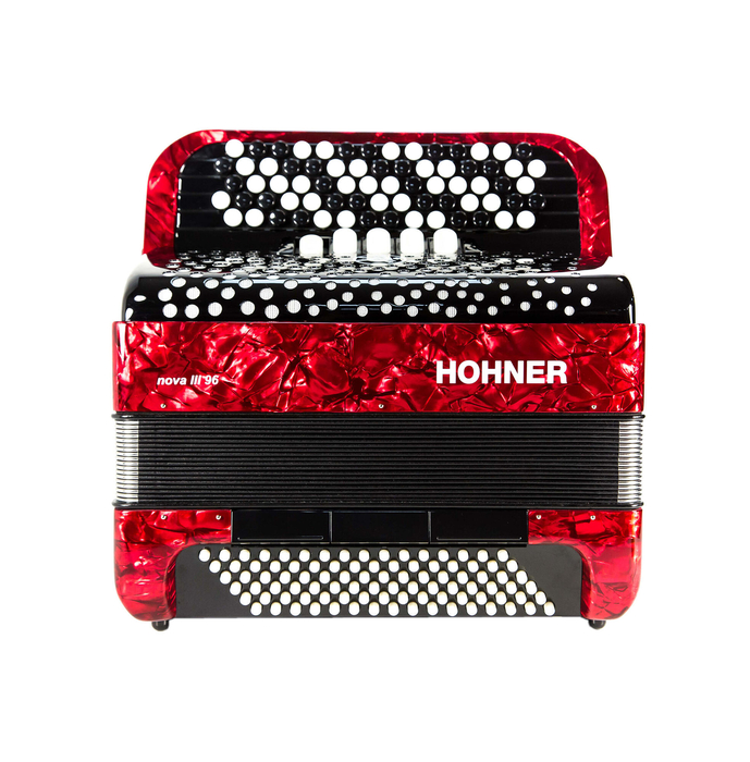 Hohner Nova III 96 - Red - C-stepped - Boullard Musique