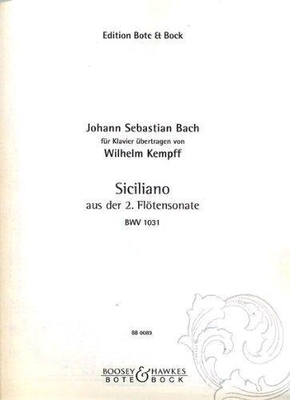 Siciliano (sonate pour flûte BWV 1031, arrangement piano) from Flute Sonata No. 2 in E flat major for piano