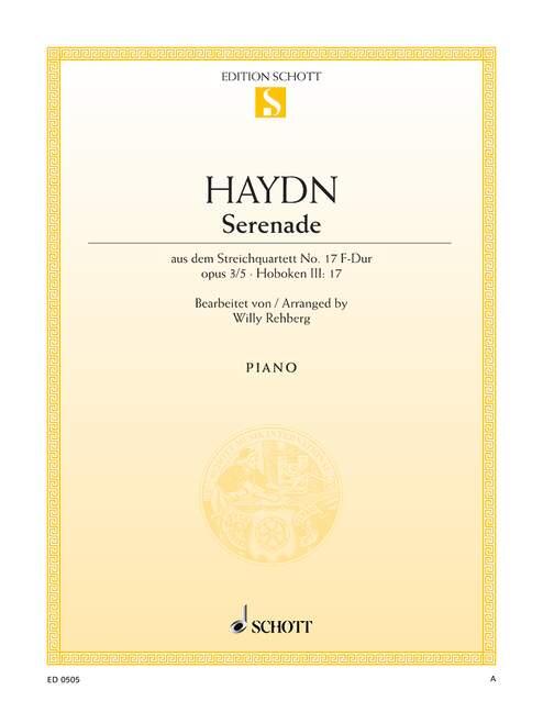 Sérénade op. 3 no 5 Haydn Joseph : photo 1