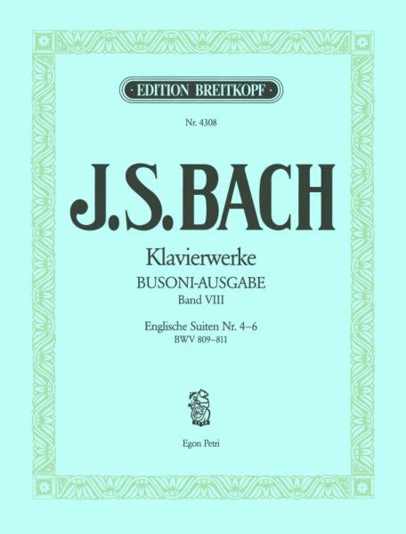 Breitkopf und Hartel Suites anglaises 4 à 6 BWV 809-811 : photo 1