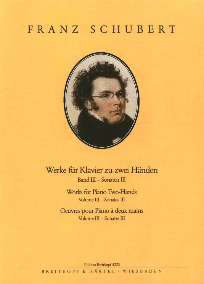 Sonates vol. 3 Klavierwerke Bd.3 Sonaten III Franz Schubert Max Breitkopf und Härtel Piano Recueil : photo 1