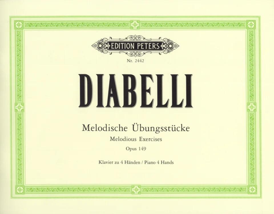 Edition Peters Melodische Ubungsstucke Op.149 Anton Diabelli Piano 4 Hands Buch EP2442 (EP2442) : photo 1