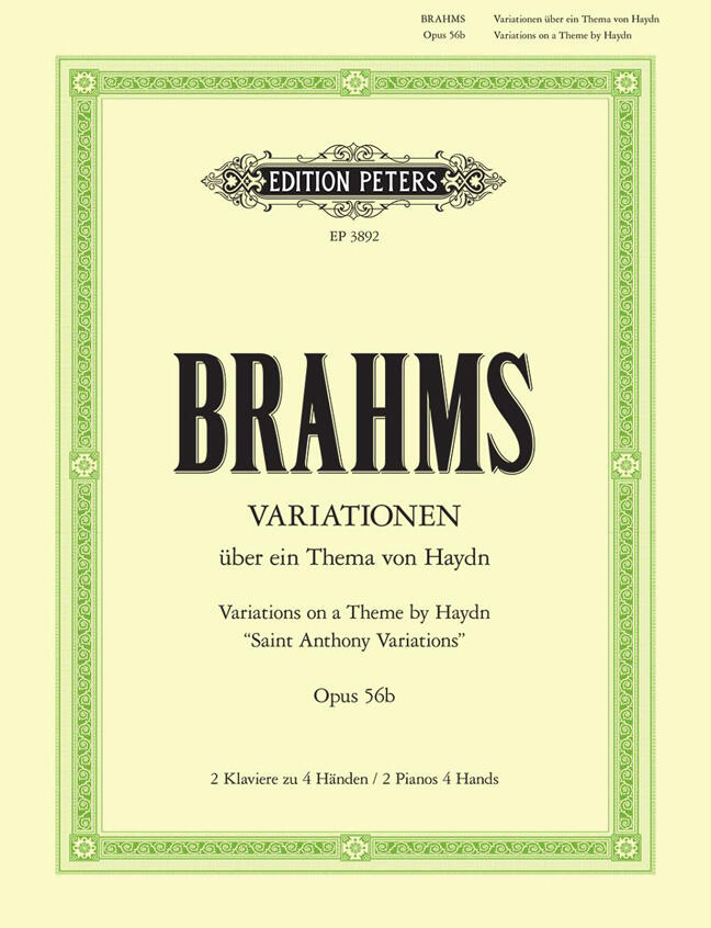 Brahms Variations sur un thème de Haydn op. 56bSt. Anthony Chorale And 8 Variations Op. 56b : photo 1