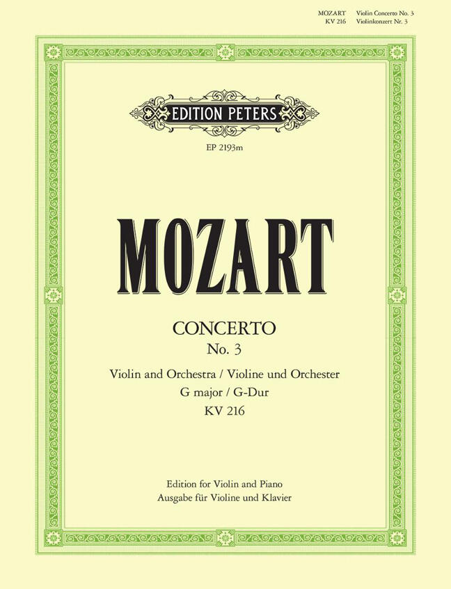 Mozart Concerto en sol majeur KV 216 / Violin Concerto No.3 In G K.216 : photo 1