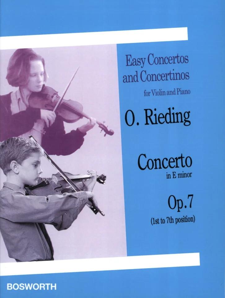 Oskar Rieding: Concerto In E Minor (Violin/Piano) : photo 1