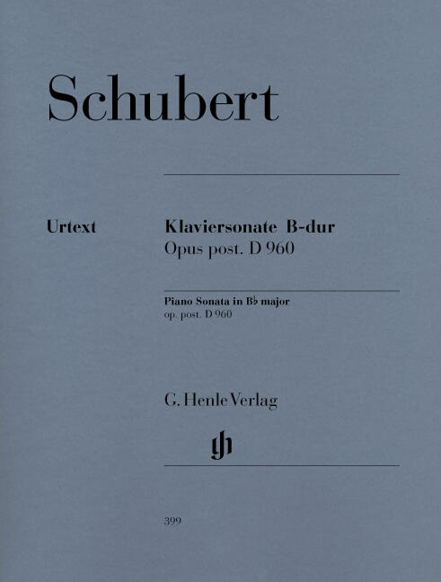 Sonate en sib majeur op. posth. D 960 Piano Sonata In B Flat Major D 960 Franz Schubert G. HN399 (HN399) : photo 1