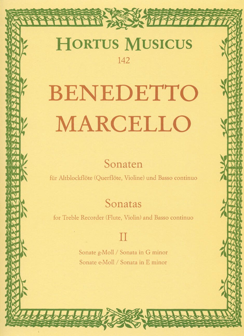 Sonaten 2 G E Op.2 Benedetto Marcello  Recorder and Piano Buch Hortus Musicus (Bärenreiter) : photo 1