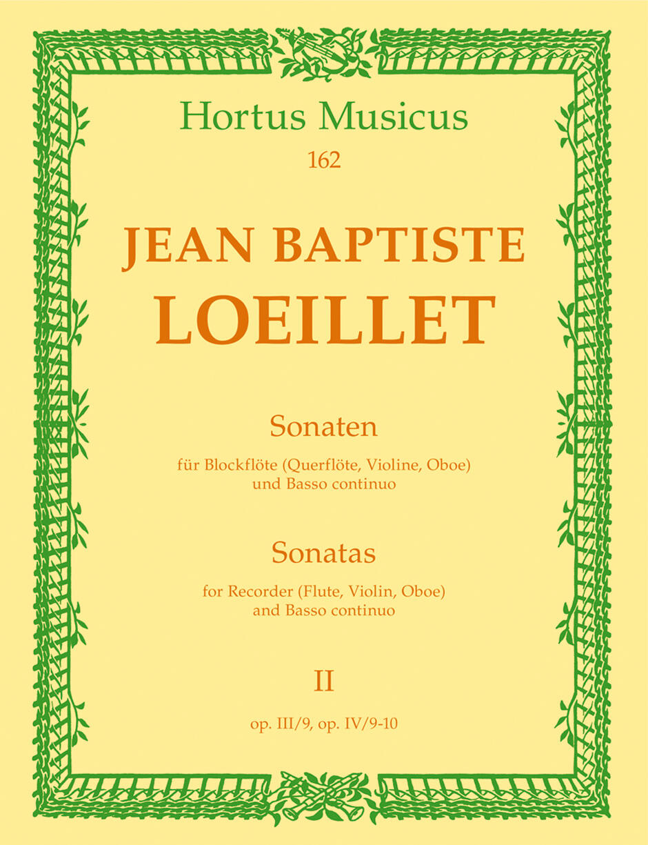 Bärenreiter Sonatas Opus 3/9 Opus 4/9-10 Treble Recorder and Continuo Hortus Musicus (Bärenreiter) / for Recorder (Flute Violin Oboe) and Basso continuo : photo 1