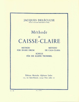 Alphonse Méthode de Caisse Claire Jacques Delécluse Alphonse Snare Drum Recueil Méthode French