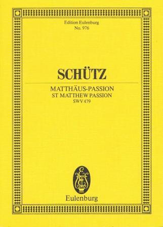Passion selon Saint-Matthieu SWV 479 Heinrich Schütz / Fritz Stein : photo 1