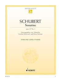Sonatine 1 D Op.137 D384 Franz Schubert Violon et Piano Recueil : photo 1