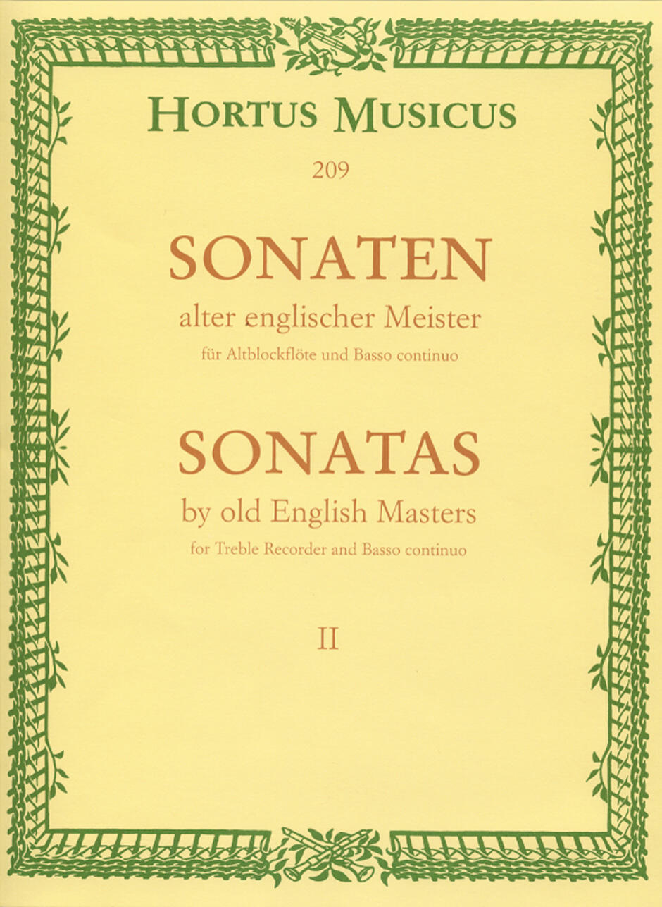 Sonatas English Masters Vol2 Treb Rec-Bc Treble Recorder and Continuo Hortus Musicus (Bärenreiter) / for Treble Recorder and Basso continuo : photo 1
