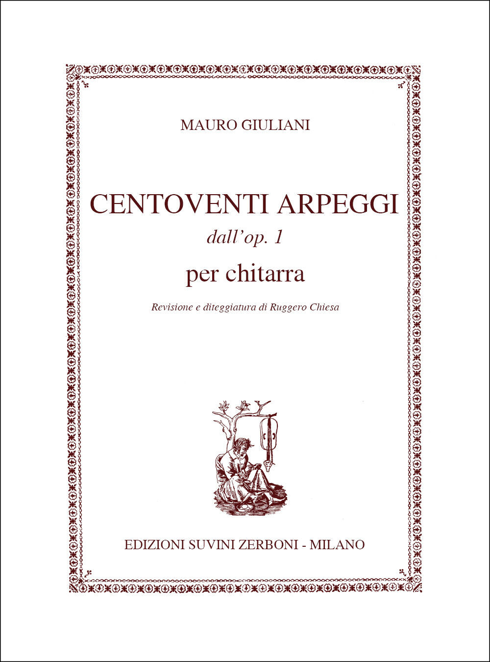 Centoventi Arpeggi dall-op. 1 per chitarra / Revisione e diteggiatura di Ruggero Chiesa Mauro Giuliani Gitarre Buch Sudien und bungen ESZ 8090 : photo 1