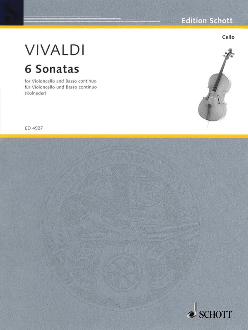 Vivaldi 6 sonates I VI Violoncelle/Piano Six Cello Sonatas : photo 1