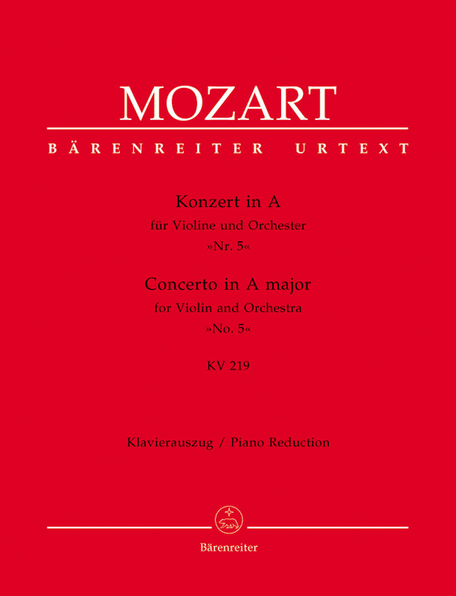 Concerto en La majeur KV 219 Violin Concerto No.5 In A K.219 for Violin and Orchestra : photo 1