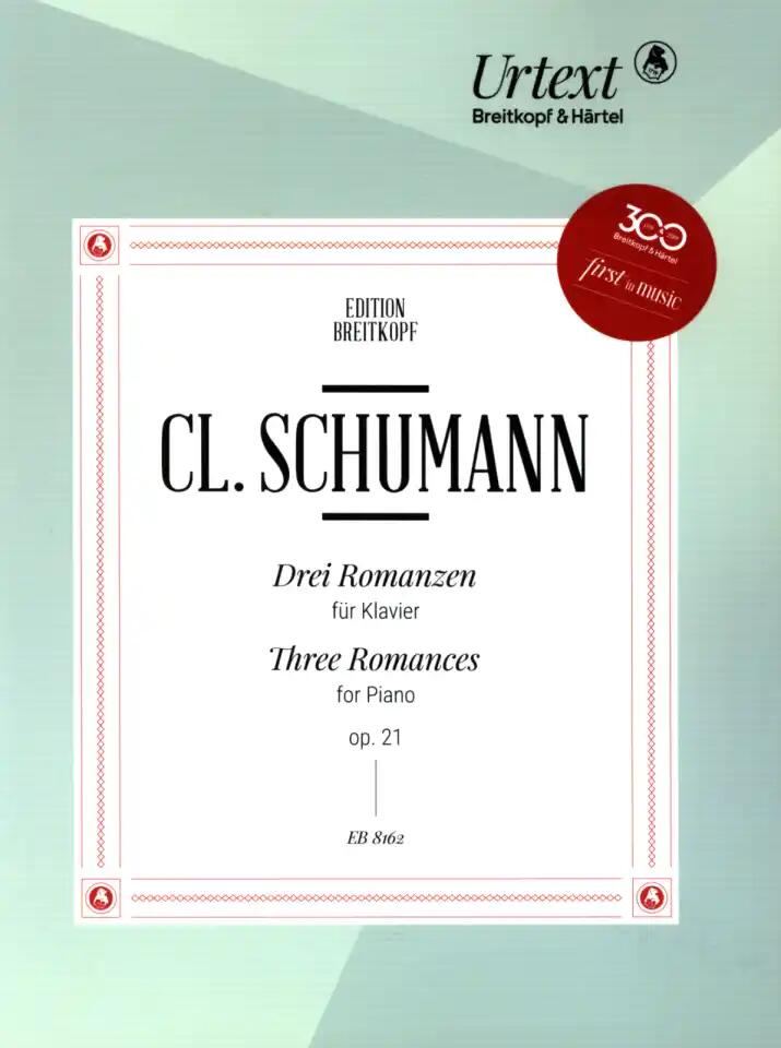 Breitkopf und Hartel Drei Romanzen op. 21 Clara Schumann : photo 1