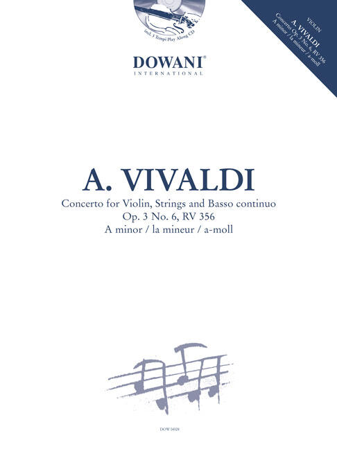 Concerto en la mineur op. 3/6 RV 356 violon et orchestre / Concertino Op. 3 No. 6 RV 356 in A-Minor Violin Strings and Basso Continuo : photo 1