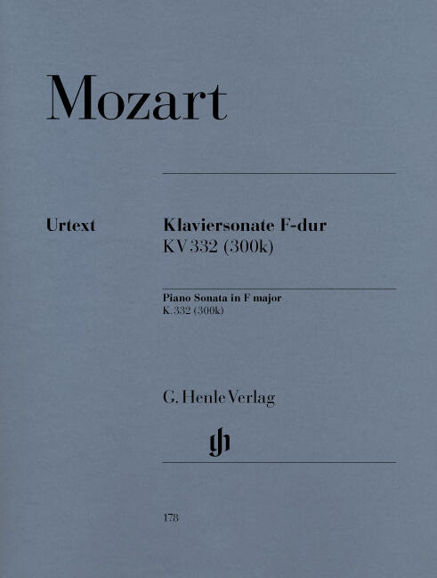 Sonate en fa majeur KV 332 / Klaviersonate F-Dur KV. 332 / Piano Sonata F major K. 332 (300k) : photo 1