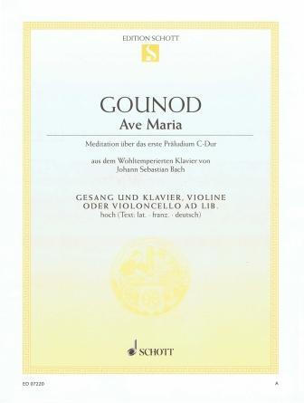 Ave Maria Gounod High Voice and Piano : photo 1