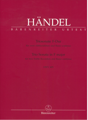 Sonate en trio en fa majeur HWV 405 Trio Sonata in F major