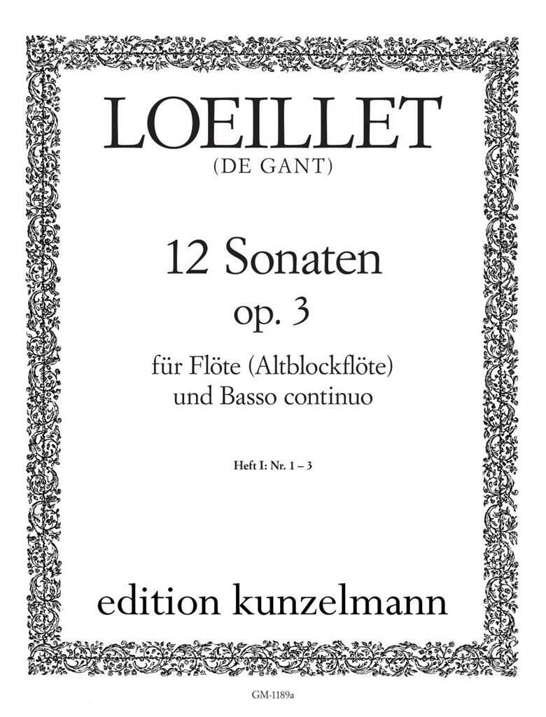 12 sonates op. 3 vol. 1 (1 à 3) : photo 1