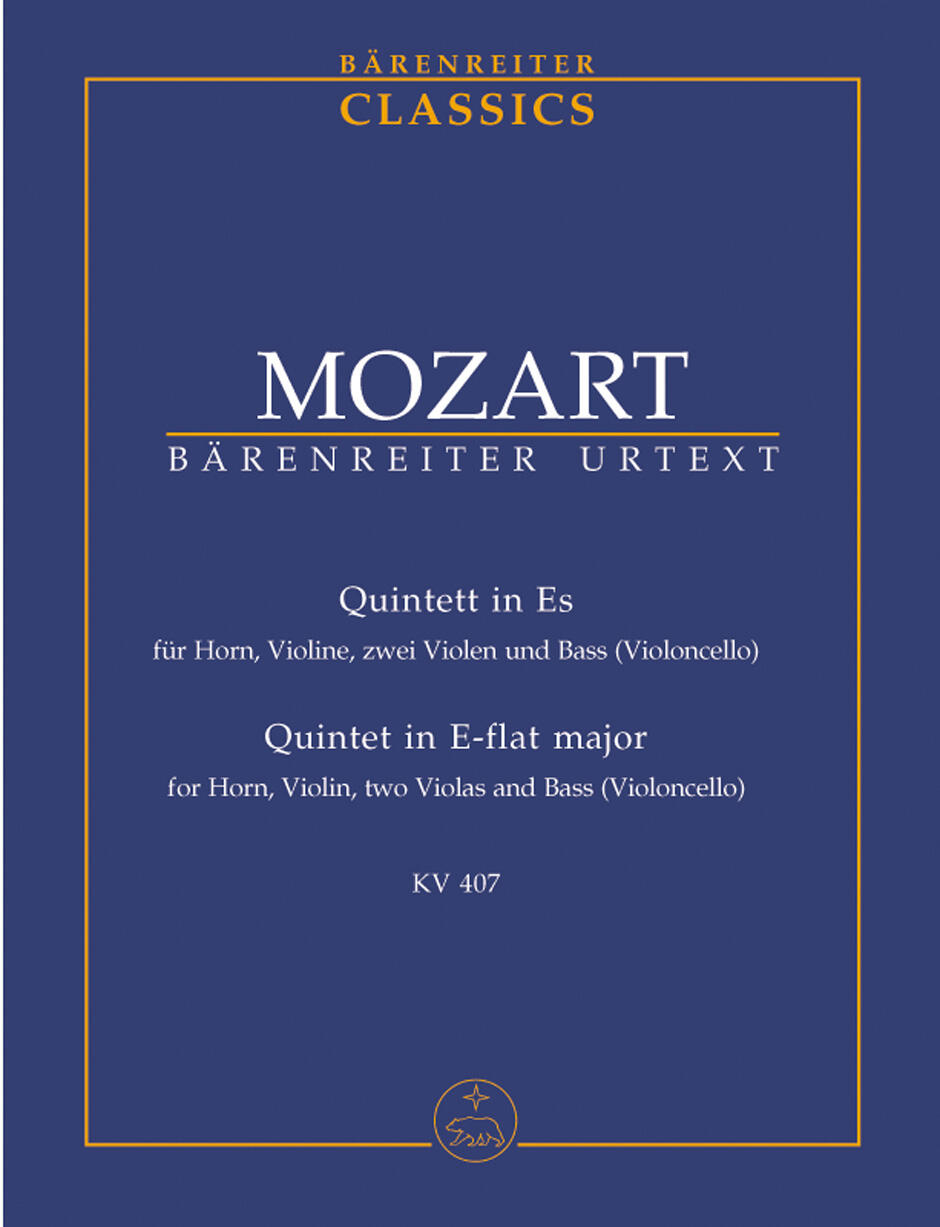 Quintette en mib majeur KV 407 / Quintett E flat major KV 407(386c) Hornquintett : photo 1