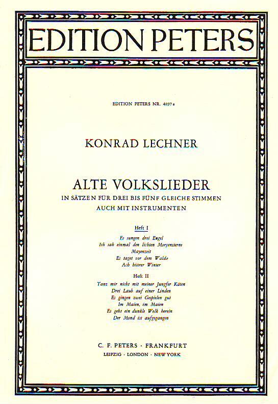 Edition Peters Alte Volkslieder vol. 1 : photo 1