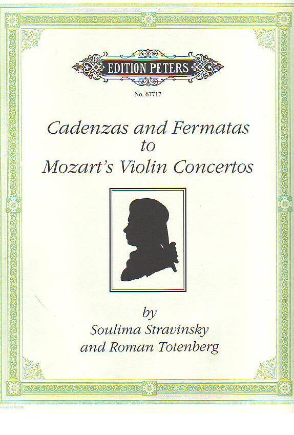 Cadences pour concertos de Mozart KV 207/211/216/218/219 /261/269 : photo 1