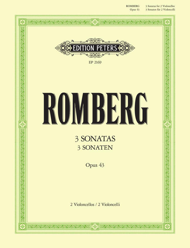 Sonates op. 433 Sonaten Opus 43  Romberg 2 Cellos Buch Klassik EP2169 (EP2169) : photo 1