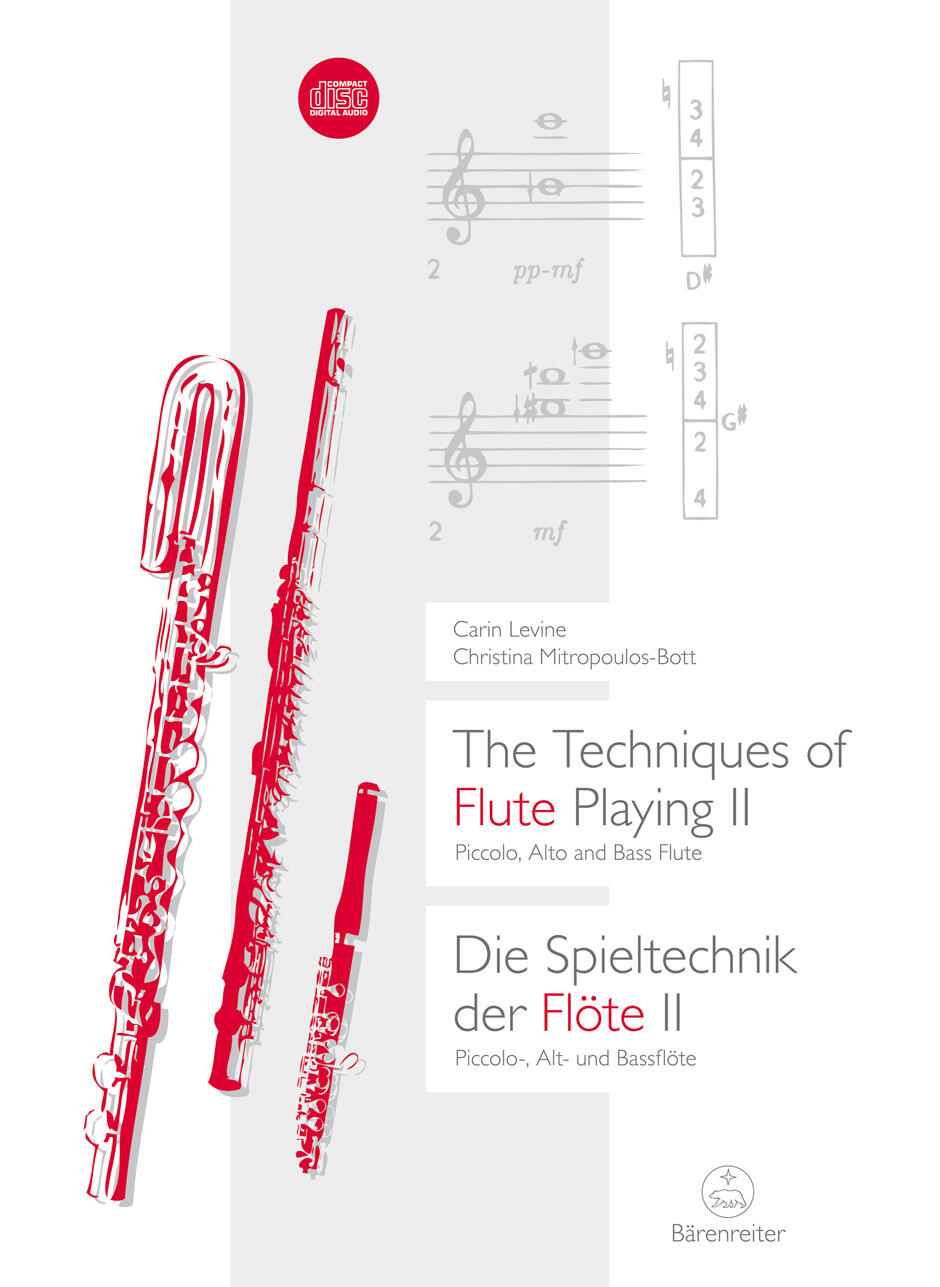 Bärenreiter The Techniques of Flute Playing II Piccolo Alto and Bass Flute / Piccolo Alt- und Bassflöte  Flute Buch + CD BVK1788 : photo 1