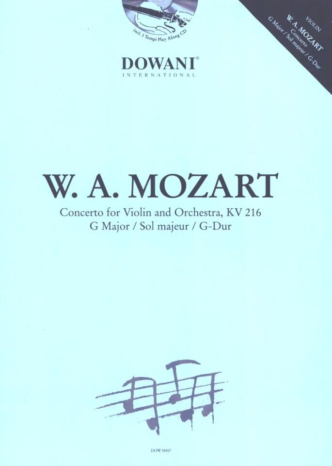 Dowani Concerto en sol majeur KV 216 violon et orchestre : photo 1